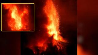 Уникални кадри от зрелищното изригване на вулкана Етна (видео и снимки)