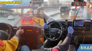 Парамедици демонстрират невероятни умения за шофиране в трафик (видео)