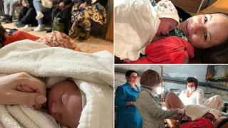 Нова надежда на фона на бомбардировките: Бебе проплака в киевското метро (снимки)