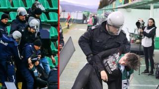 Феновете на "Пирин": Полицаи влачиха украински студент като куче  (видео)