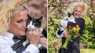 Жена сключи брак с котката си, за да не я изгонят хазяите