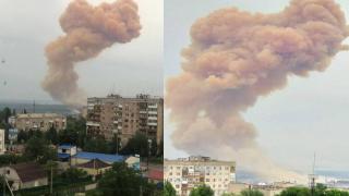 Опасност от екокатастрофа в украински град, взривен е резервоар с азотна киселина (видео)