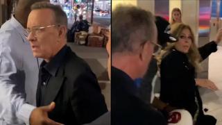 Том Ханкс се развика на фенове, блъснали жена му (видео)