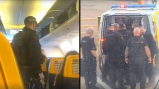 Арестуваха пътник на самолет, пушил електронна цигара на борда (видео)