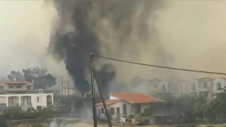 Няколко къщи са унищожени при пожар на гръцкия остров Лесбос (видео)