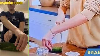Кендъл Дженър не знае как се реже краставица (видео)