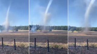 Вижте какво заснеха огнеборци след опустошителен горски пожар в Англия (видео)
