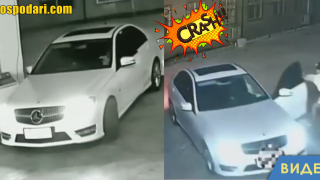 Жена зад волана съсипа Мерцедес (видео)