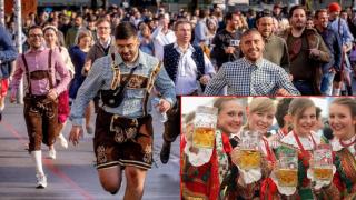 Хиляди жадни за бира щурмуват първия Октоберфест от 2019 година насам (видео)