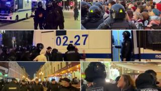 Стотици са задържани в Русия по време на протести срещу мобилизацията (видео)