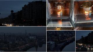 Украинската столица потъна в мрак (видео)