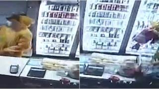 Обирджия на селски магазин беше набит с метла от продавачките (видео)