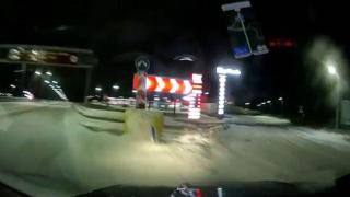Когато колата се движи със 110 км/ч на сняг (видео)