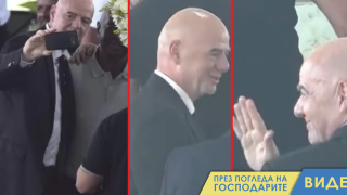 Неадекватно: Джани Инфантино се усмихва на погребението на Пеле и си прави селфи до ковчега (видео)