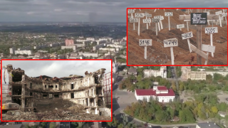 Мариупол се превърна в призрачен град след година война (видео)