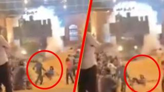 Ужасаяващият момент, в който камион едва не прегазва актьор по време на филмова сцена (видео)