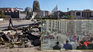 Повредена сграда от земетресенията в Турция се срина неочаквано (видео)