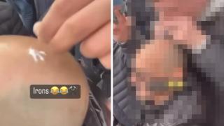 Английски фен реди линия и друса от главата на друг на мач (видео)