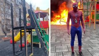 Руснаци обвиниха Спайдърмен, че подпалил детска площадка (видео)