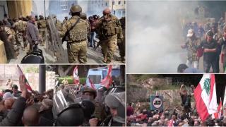 Протестиращи щурмуваха сградата на правителството в Ливан (видео)