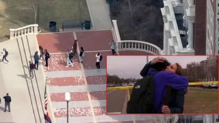 Репортер прегръща сина си в ефир, докато отразява стрелба в училището, където учи (видео)