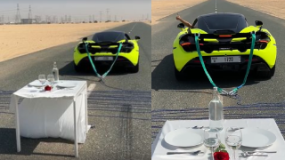 McLaren дърпа покривка от маса без да счупи посудата (видео)