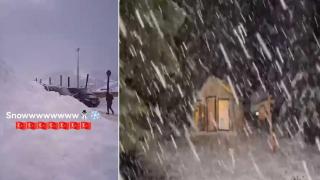 Сняг през юни изненада жители на източна Турция (видео)