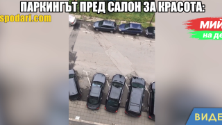 Мийм на деня: Как изглежда паркингът пред салон за красота (видео)