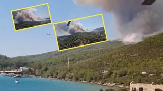 Пожар бушува в популярен туристически регион в Турция (видео)