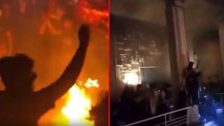 Протестиращи подпалиха шведското посолство в Багдад (видео)