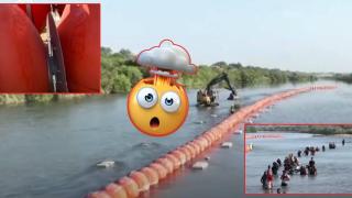 В Тексас монтират речни шамандури с триони срещу потока от мигранти (видео)