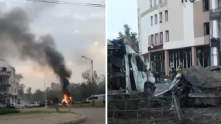 Русия удари база на ООН в Запорожие (видео и снимки)