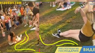 Хора падат в кал по време на музикален фестивал (видео)