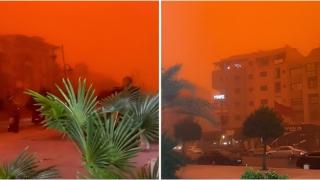 Пясъчна буря в Маракеш превърна града в Марс (видео)