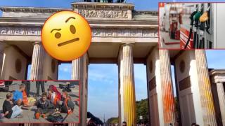 Екоактивисти боядисаха с цветен спрей Брандендбурската врата