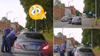 Шофьор влачи полицай с колата си по време на проверка (видео)
