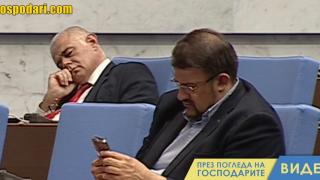 Депутати спят и си чатят по време на заседание (видео)