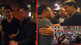 Пропалестински протестиращи нахлуха в ресторант и прекъснаха вечерята на канадския премиер (видео)