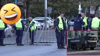 Водно оръдие и 1600 полицаи за протеста срещу БФС (видео)