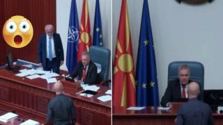 Депутати чупиха компютри и инвентар в македонския парламент (видео)