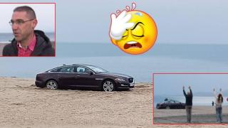 Украинката, затънала с колата си на плажа в Бургас, мислила, че е на кей (видео)