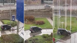 За този шофьор на луксозен джип пътни знаци и забрани в София няма (видео)