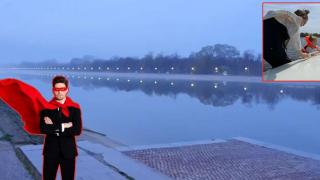 Непознат герой спаси майка с дете, паднали в ледените води на Гребния канал в Пловдив (видео)