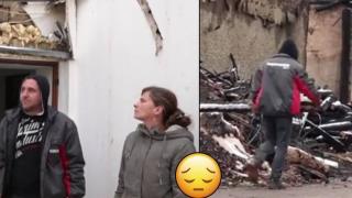Пожар остави младо семейство с две деца без дом за празниците (видео)