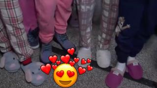 Учители и ученици се появиха по пижами и пантофи в час (видео)
