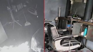 Непълнолетен и криминално проявен запалиха фризьорски салон в Бургас (видео)