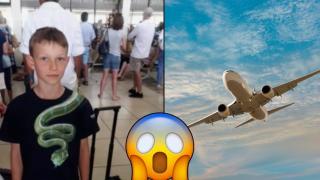 10-годишно момче бе на косъм от сваляне от самолет заради щампата на блузата си (видео)