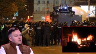 Арестуваният за палеж на полицейски бус на протеста срещу БФС се оказа невинен (видео)