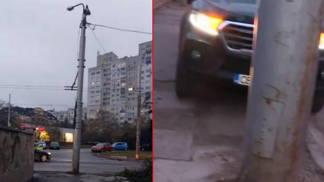Огромен стълб спира достъпа до жилищен блок в София (видео)