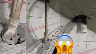Сондажна машина без да иска проби тунел на метрото в Истанбул (видео)